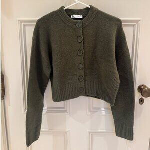 ZARA Green Cardigan size small like new